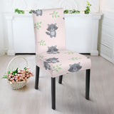 Cute Raccoons Leaves Pattern Dining Chair Slipcover