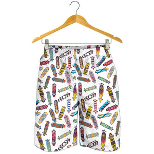 Skate Board Pattern Print Design 05 Men Shorts