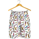Skate Board Pattern Print Design 05 Men Shorts