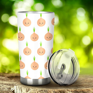 Cute Onions Smiling Faces Tumbler