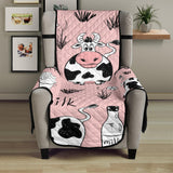 Cows milk product pink background Chair Cover Protector