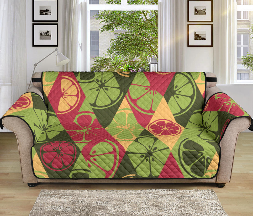 Cool Geometric lime pattern Sofa Cover Protector