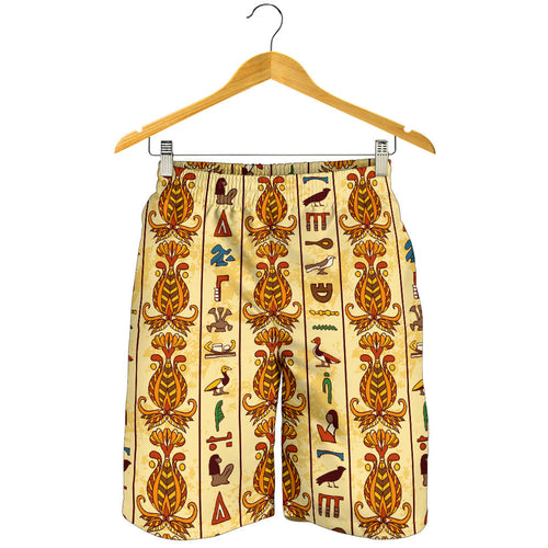 Egypt Hieroglyphics Pattern Print Design 04 Men Shorts