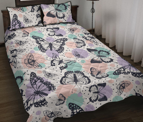 Butterfly pattern Quilt Bed Set