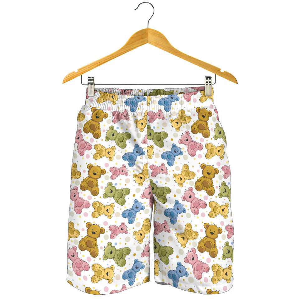 Teddy Bear Pattern Print Design 01 Men Shorts