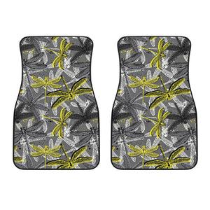 Hand Drawn Dragonfly Pattern Front Car Mats