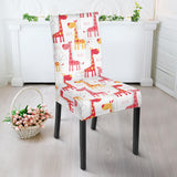 Giraffe Pattern Print Design 03 Dining Chair Slipcover