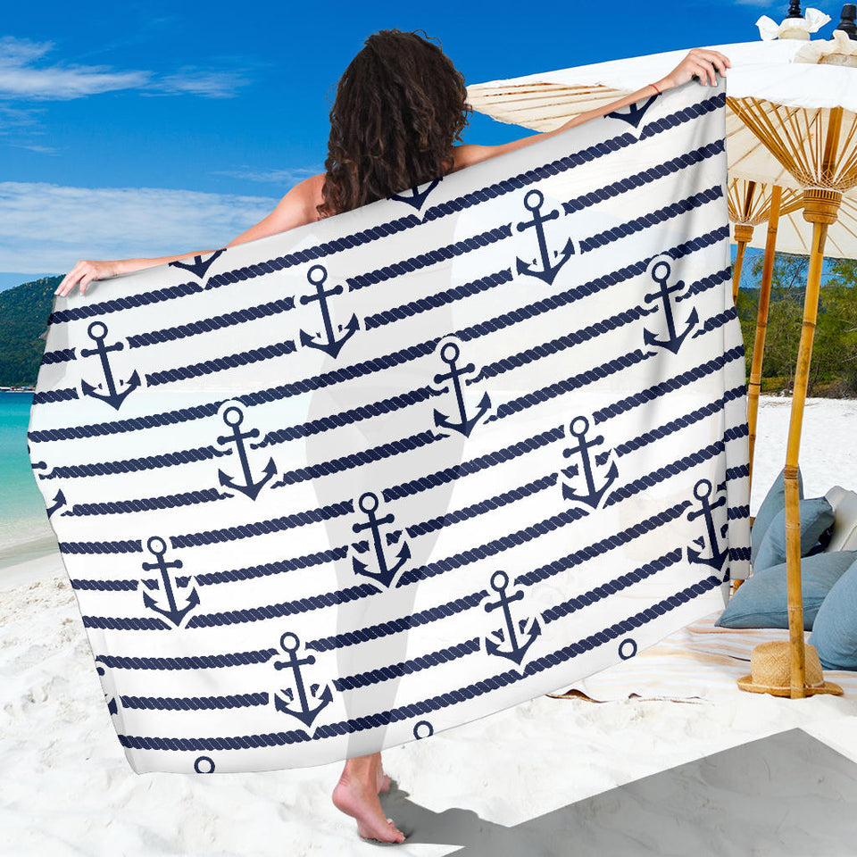 Anchor Rope Nautical  Pattern Sarong
