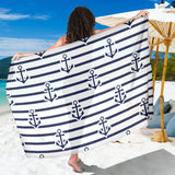 Anchor Rope Nautical  Pattern Sarong