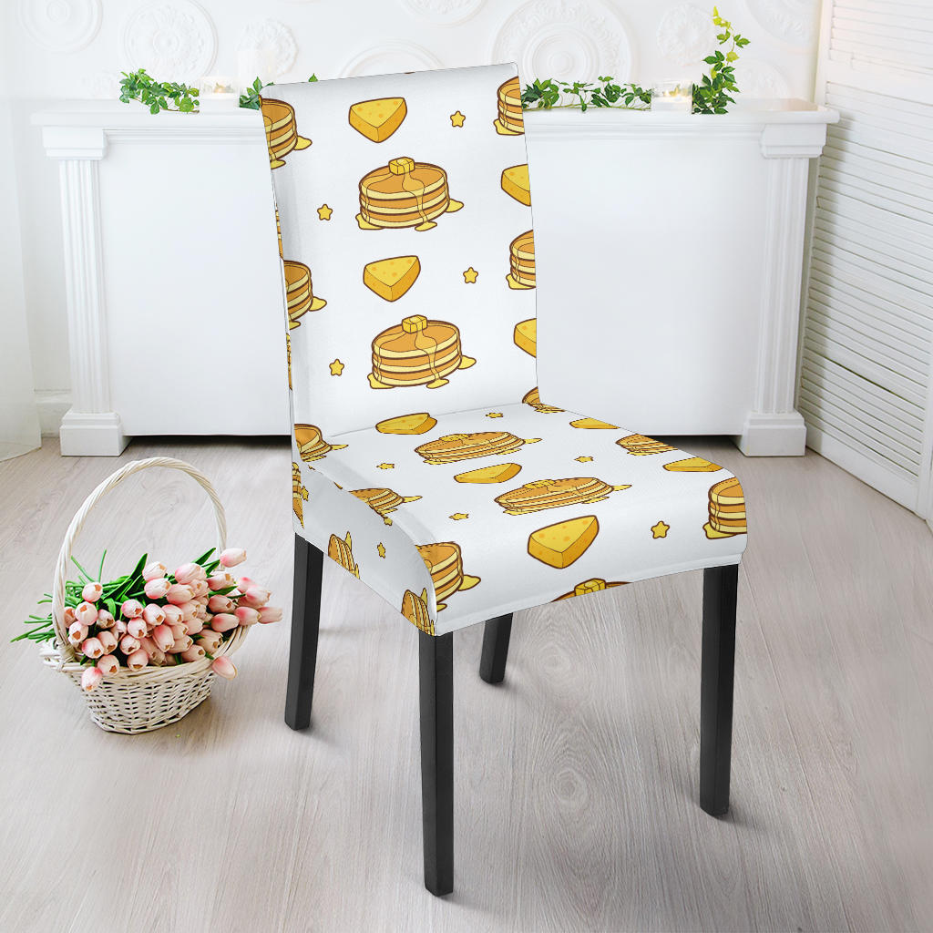 Pancake Pattern Print Design 03 Dining Chair Slipcover