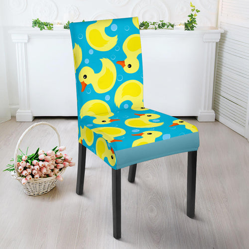 Duck Toy Pattern Print Design 04 Dining Chair Slipcover