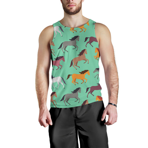 Colorful horses pattern Men Tank Top