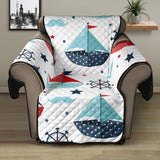 Cute color paper sailboat pattern Recliner Cover Protector