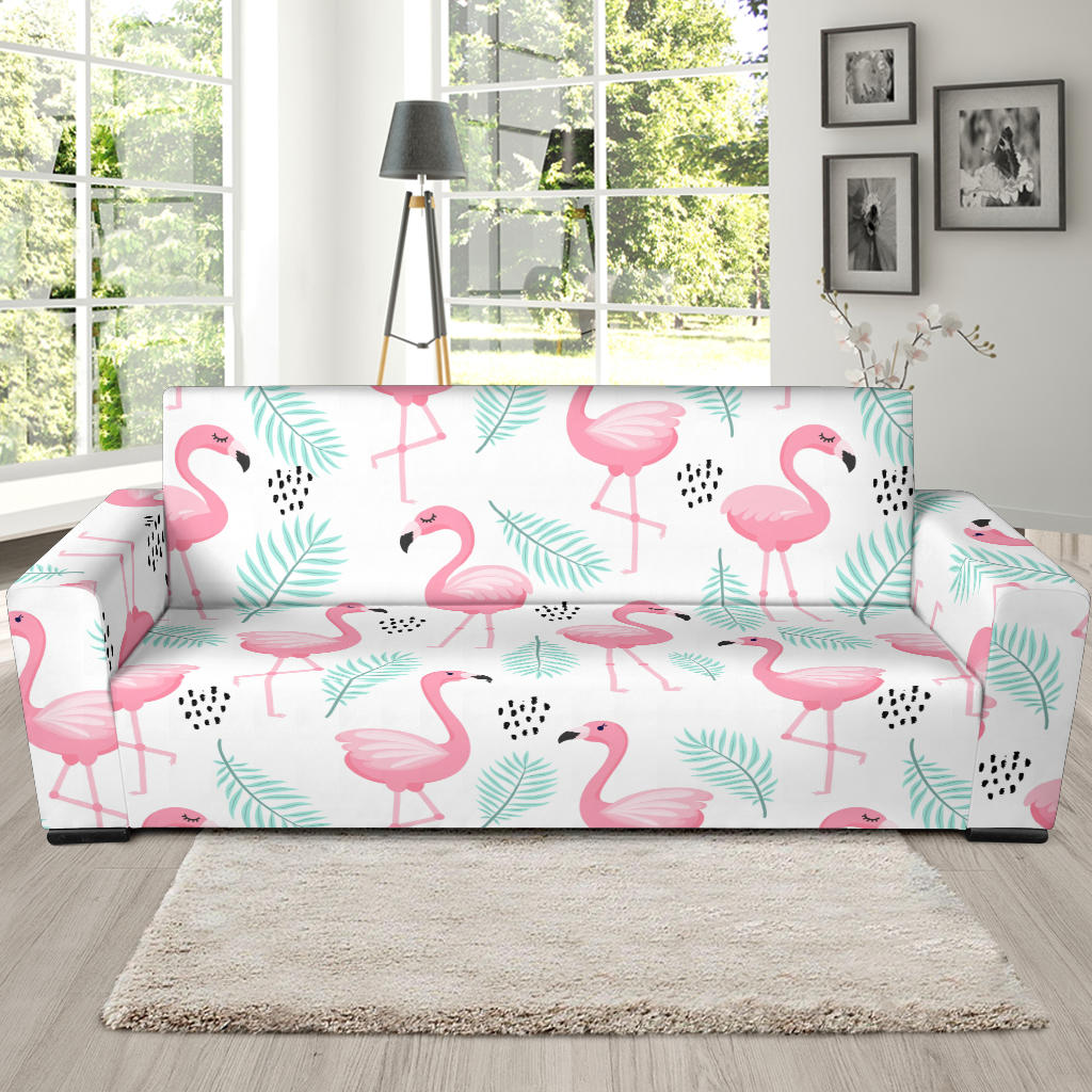 Cute Flamingo Pattern Sofa Slipcover