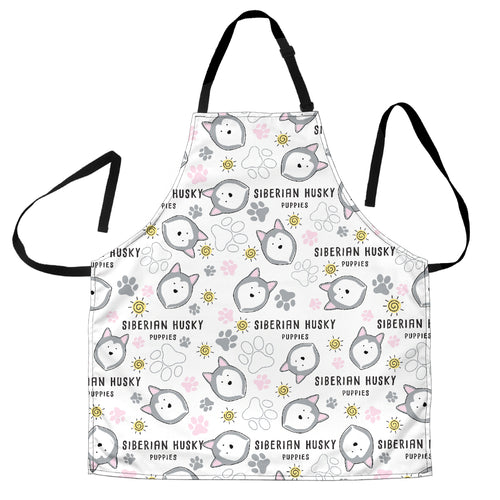 Siberian Husky Design Pattern Adjustable Apron
