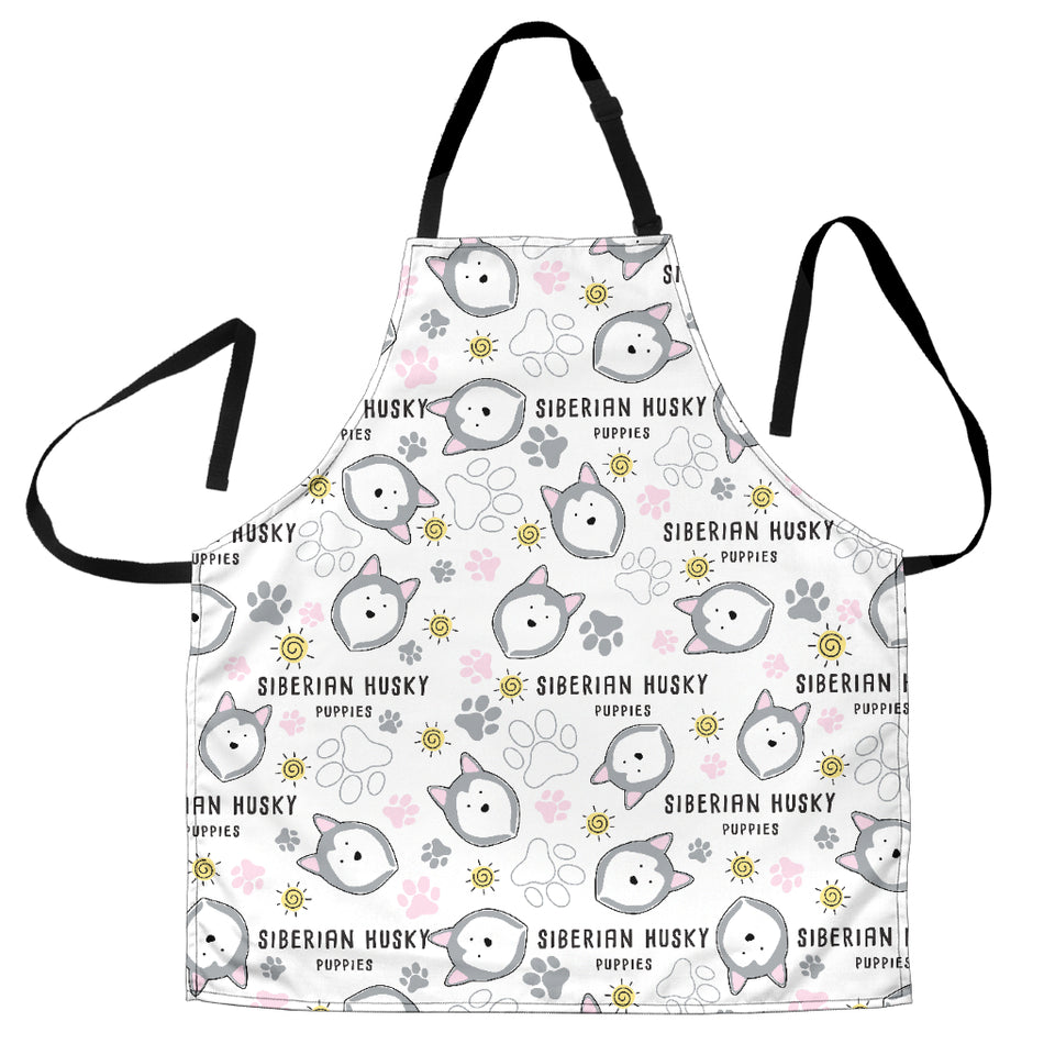 Siberian Husky Design Pattern Adjustable Apron