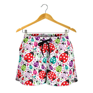 Ladybug Pattern Print Design 03 Women Shorts