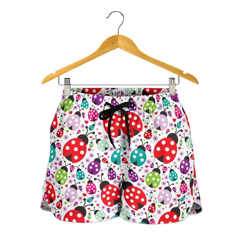 Ladybug Pattern Print Design 03 Women Shorts