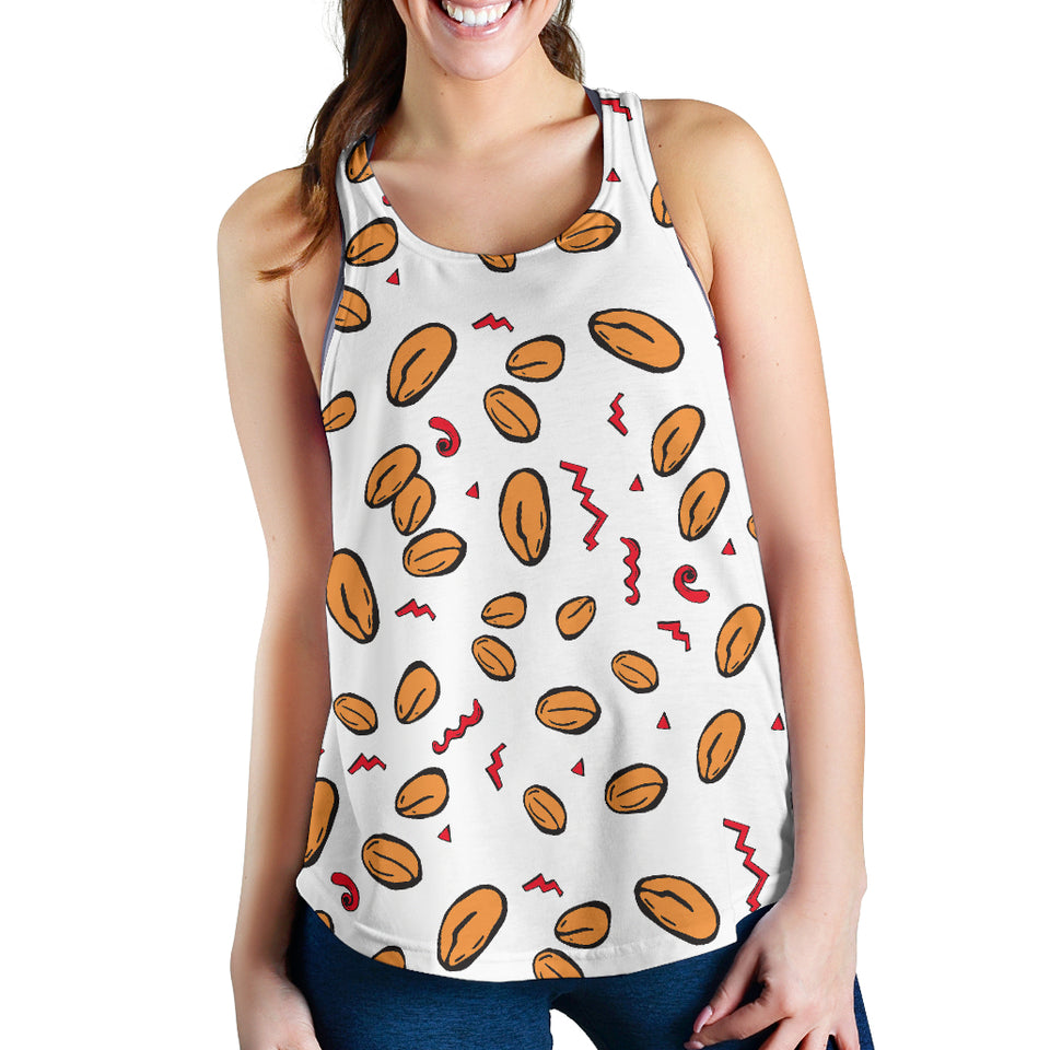 peanuts pattern background Women Racerback Tank Top