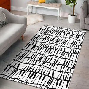 Piano Pattern Print Design 03 Area Rug