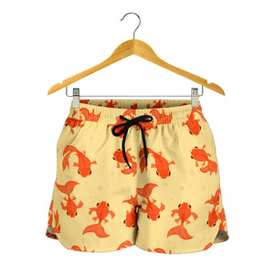 Goldfish Pattern Print Design 02 Women Shorts