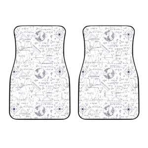 Math Pattern Print Design 03 Front Car Mats