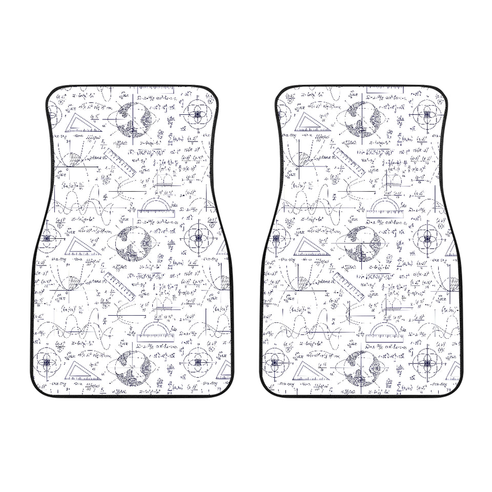 Math Pattern Print Design 03 Front Car Mats