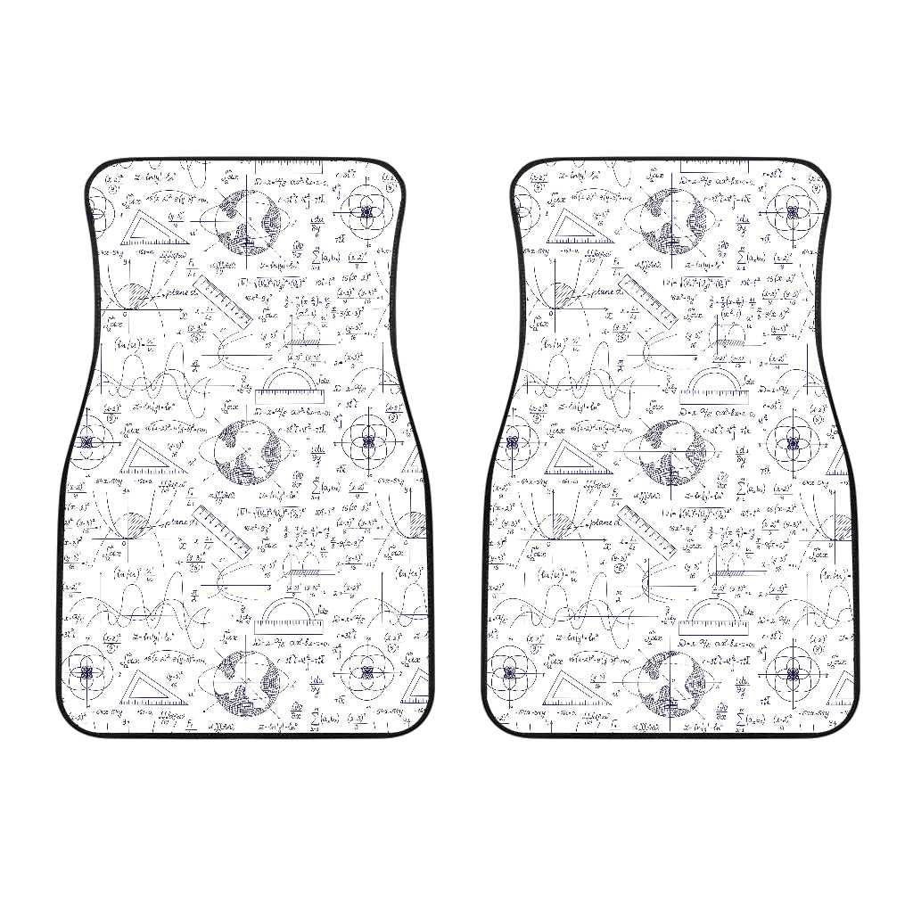 Math Pattern Print Design 03 Front Car Mats