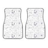 Math Pattern Print Design 03 Front Car Mats