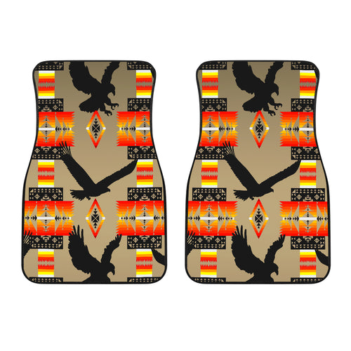 Eagle Brownish Gray Fade Front Car Mats (Set Of 2)