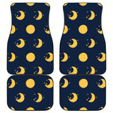 Moon Star Pattern Front And Back Car Mats