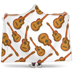 Paint Guitar Pattern Hooded Blanket
