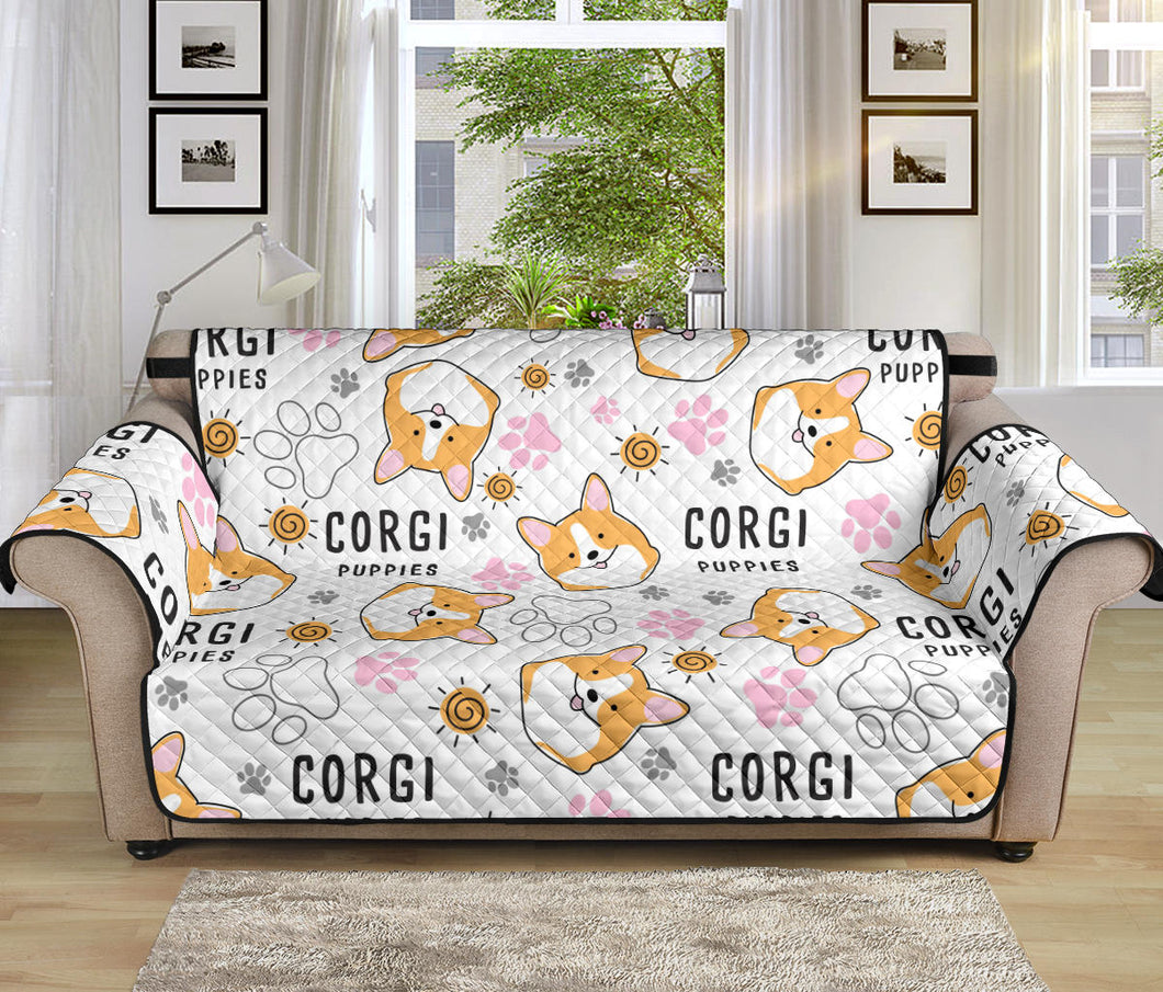 Corgi Dog Pattern Sofa Cover Protector