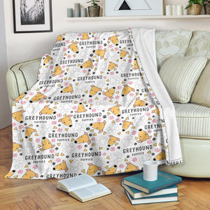 Greyhound Pattern Print Design 03 Premium Blanket