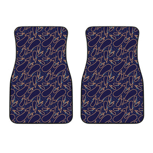 Eggplant Pattern Print Design 04 Front Car Mats