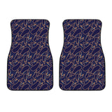 Eggplant Pattern Print Design 04 Front Car Mats