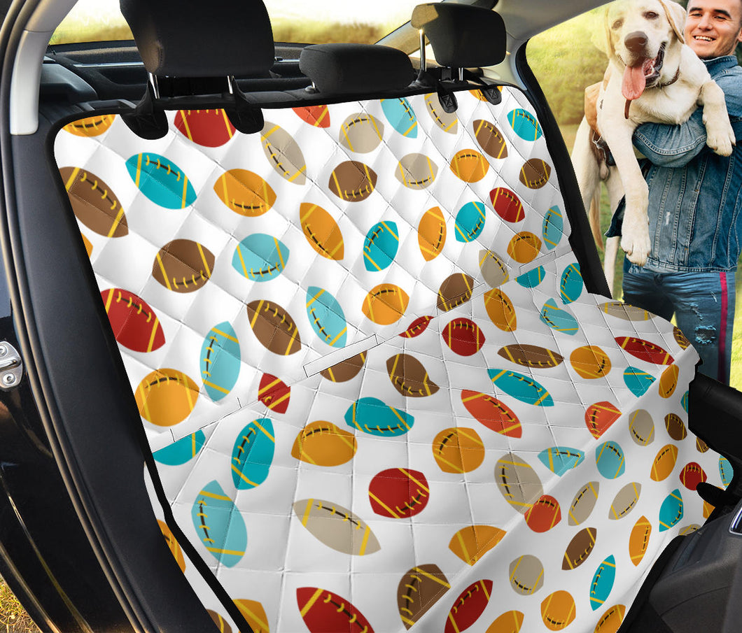 Colorful American Football Ball Pattern Dog Car Seat Covers