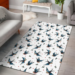 Swallow Pattern Print Design 04 Area Rug