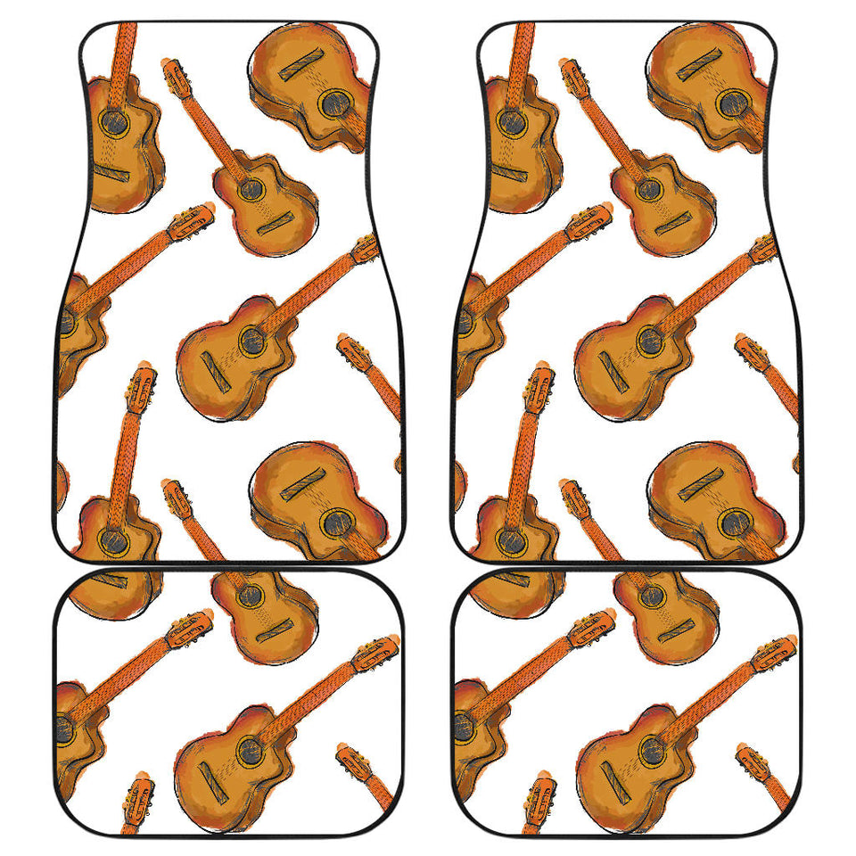 Paint Guitar Pattern Front And Back Car Mats