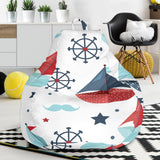 Cute Color Paper Sailboat Pattern Bean Bag Cover