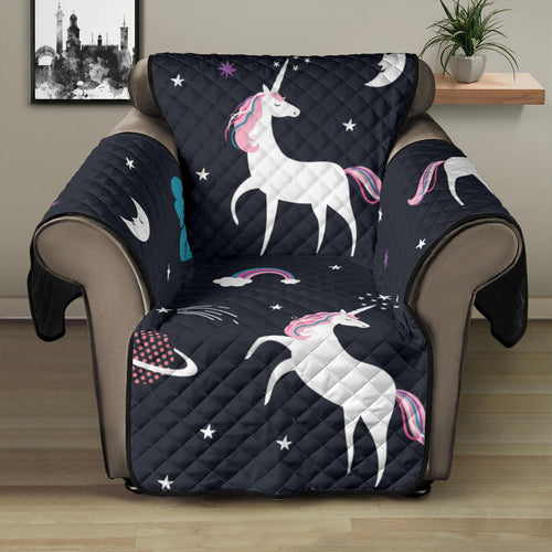 unicorn rainbows moon clound star pattern Recliner Cover Protector