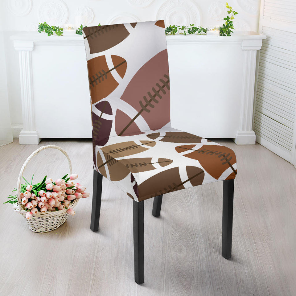 American Football Ball Pattern Dining Chair Slipcover