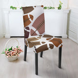 American Football Ball Pattern Dining Chair Slipcover