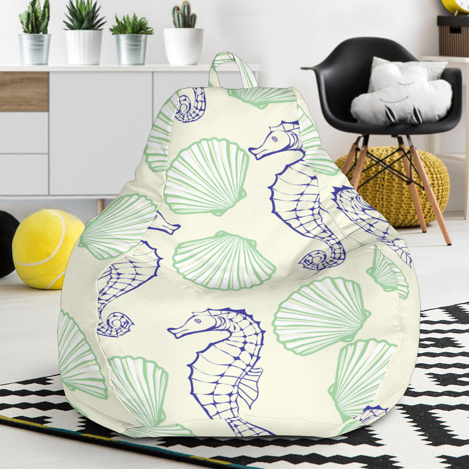 Seahorse Shell Pattern Bean Bag Cover