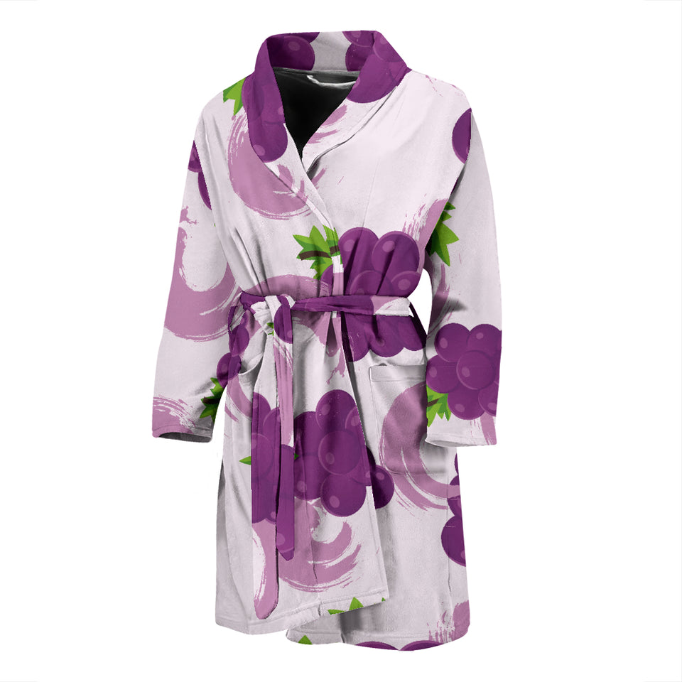 Cute Grape Pattern Men'S Bathrobe