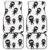 Ninja Pattern Plaid Background Front And Back Car Mats