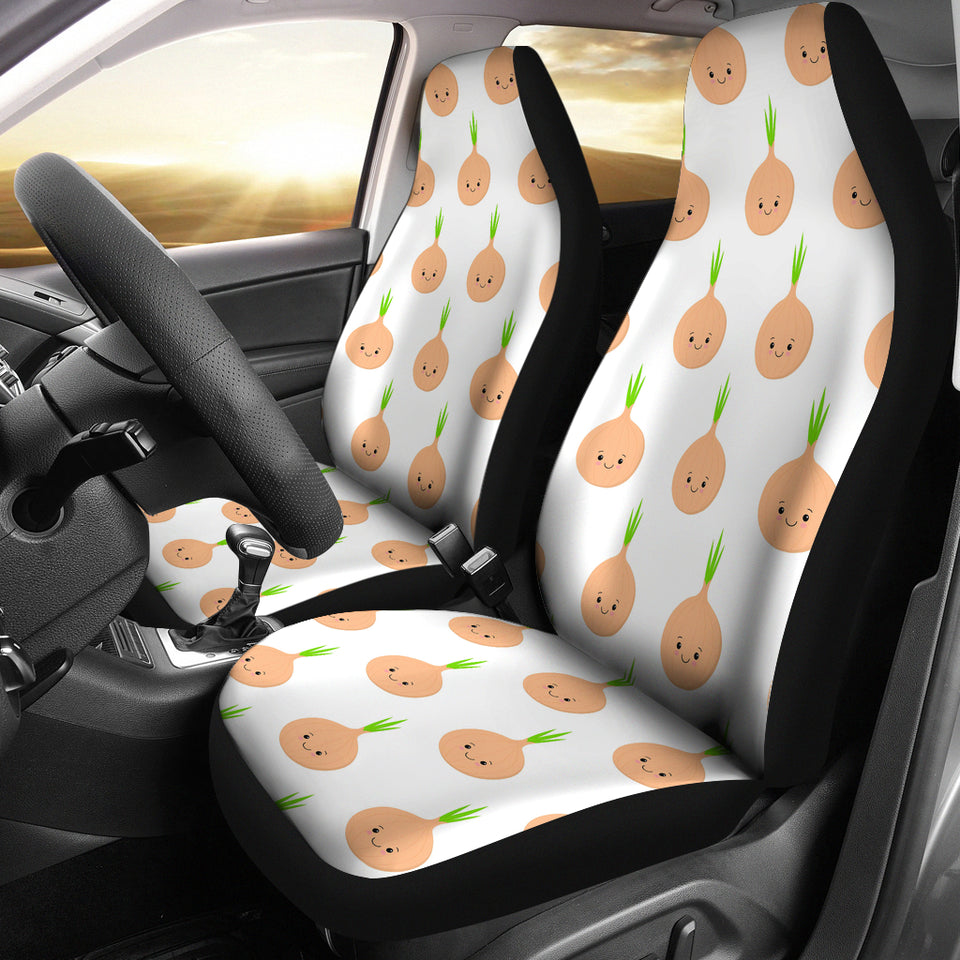 Cute Onions Smiling Faces Universal Fit Car Seat Covers