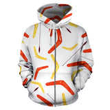 Waterclor Boomerang Australian Aboriginal Ornament Zip Up Hoodie