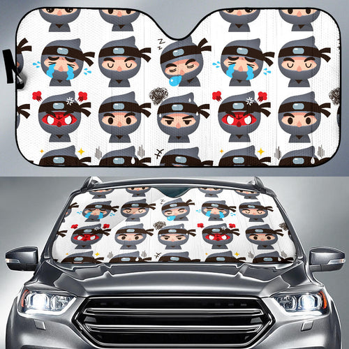 Cute Ninja Design Pattern Car Sun Shade