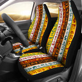 Egypt Hieroglyphics Pattern Print Design 01 Universal Fit Car Seat Covers